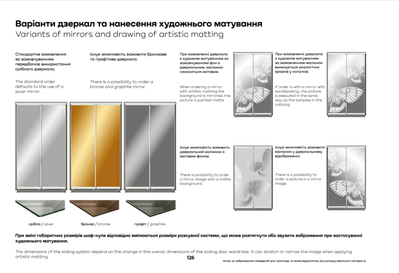 Кутова шафа-купе 130/130см біла з дзеркалом Garant